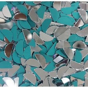 Glass Mirror- Half Circle- 14mm Diameter