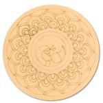 Pre-Marked Peacock Rangoli Design-07