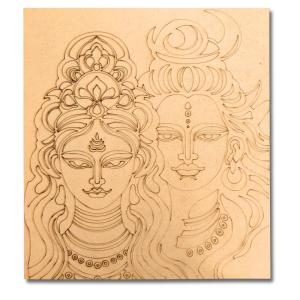 Pre-Marked Shiva-Parvati Base