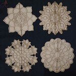 MDF Rangolis Set of 4 Pcs